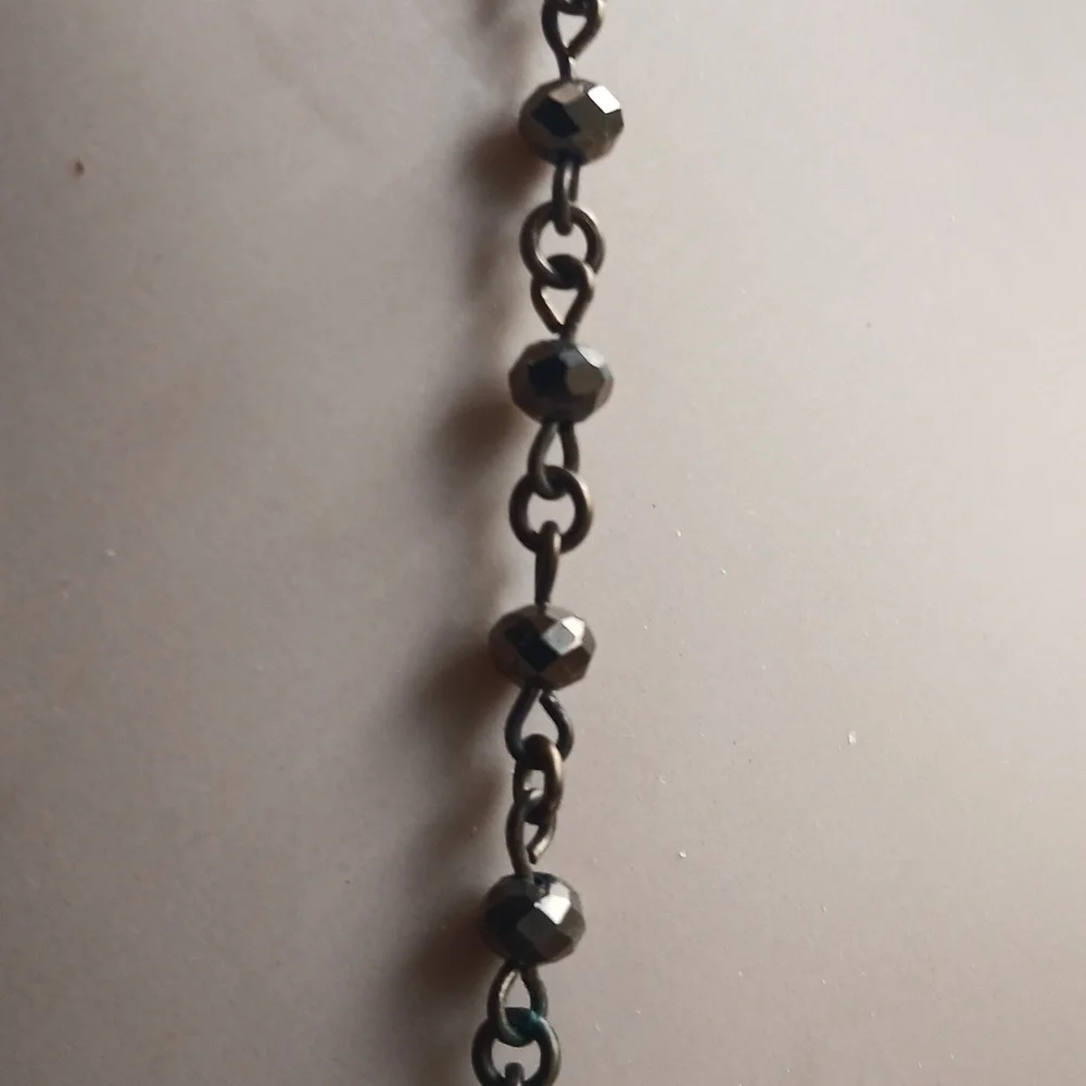 Amazing Lucky Brand Necklace Coppery Colors Feather Plus 2 Charms. Reversible - Picture 5 of 9